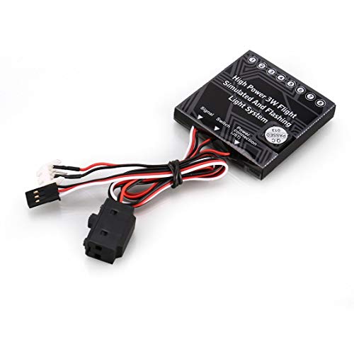Preisvergleich Produktbild Hermosairis GT Power Hochleistungs-3W-Flugsimuliertes Blitzlichtsystem mit LED-Kontrollbox Flugzeugleuchten für RC-Starrflügel