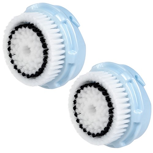 2 x têtes pour brosse E-Cron. Compatible Rechange pour Clarisonic nettoyage facial pour la peau en Delicate, Mia 1, 2, 3 (Aria), Smart Profile, Alpha Fit, Plus, Sonic Radiance