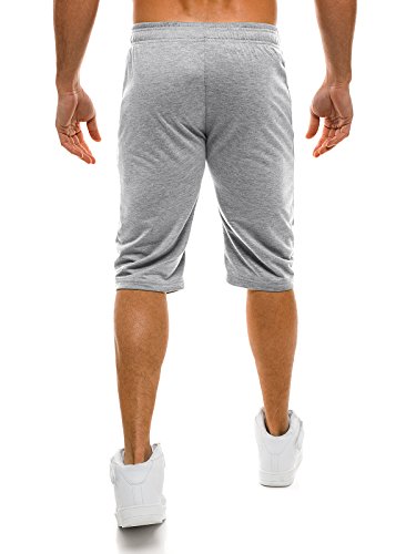 OZONEE Herren Hose Shorts Kurzhose Sporthose Bermudas Jogg Sportshorts Fitness RED FIREBALL W1072 - 3