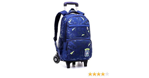 Bagages Enfant Trolley Enfant Cadeaux Rentree Scolaire Sac A Dos Avec Roulettes Cartable Roulette Bagages Cabine Loisir Voyage Enfant Fille Garcon Primaire Bleu 2 Roues Bagages