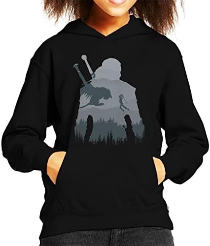 Cloud City 7 Wild Sihouette The Witcher Kid's Hooded Sweatshirt
