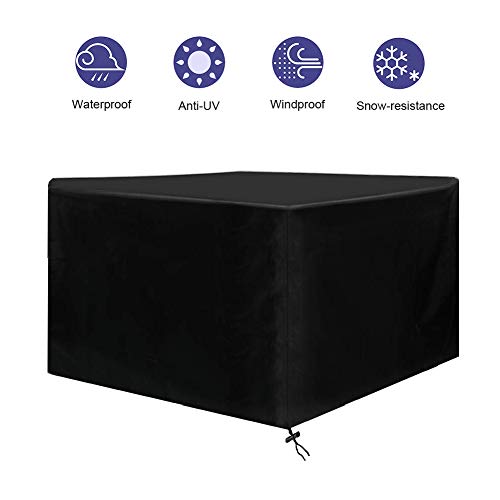 MOLPE Funda para Muebles de Jardín Impermeable Funda para Mesa Resistente al Desgarro Tela Oxford (250 * 250 * 90cm)