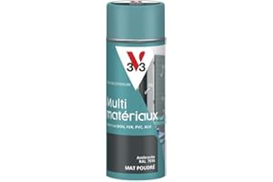 V33 116939 Peinture extérieure aérosol multi-matériaux, Anthracite, 400 ml poudré