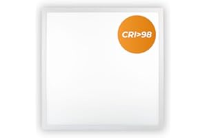 LUXULA LED Panel 62x62cm Rasterleuchte - CRI98 Vollspektrum - 4000K Neutralweiß 40W 4000lm - flimmerfrei - mit 230V Netzteil - LED Deckenleuchte für Rasterdecke