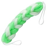 Bath Shower Green White Nylon Bar Puff Net Mesh Strap Sponge