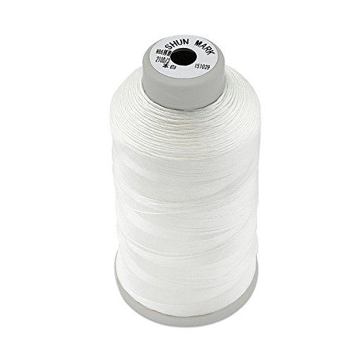 Allbusky Bonded Nylon Nähgarn Stark für Nähmaschine Hand Stitching Polsterung Outdoor-Markt Drapery Beading Gepäck Purses (Weiß) - 2