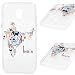 Produktbild Hülle für Samsung Galaxy J3 2018, Farbiger Rand Handyhülle Case, TPU +PC Schale Schutzhülle Handytasche Anti Fallen Stoßdämpfung Cover in Kunstblume Indien Karte 1