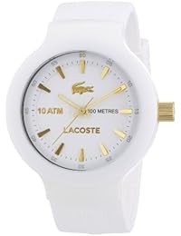 Lacoste 2010684 - Reloj analógico de cuarzo para hombre, correa de silicona color blanco