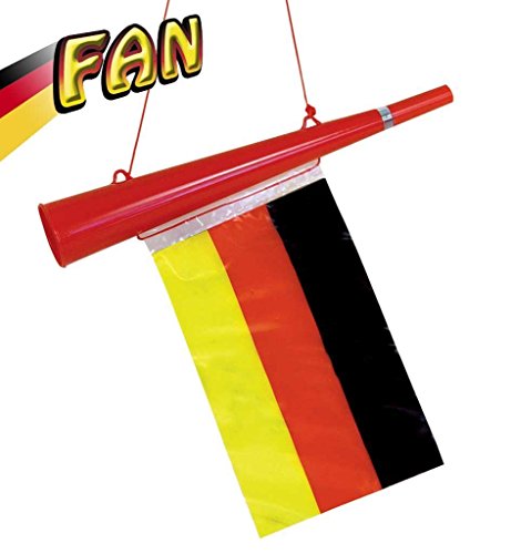 Tröte, Fanfare, mit Deutschlandfahne, Flagge, Fanartikel, EM, WM, Fussball-Fa…