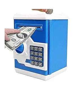 Vikas gift gallery Money Safe ATM Kids Piggy Savings Bank with Electronic Lock Piggy Bank ATM with Password, Cartoon Piggy Bank for Kids, Children ( Multicolor )