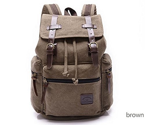 Neu Herren Damen Vintage Canvas Rucksack Retro Rucksack Vintage für Outdoor Sports Rucksack Uni Rucksack Universität