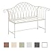Produktbild CLP Gartenbank Jamee aus lackiertem Eisen I Sitzbank im Jugendstil I Eisenbank mit 2-3 Sitzplätzen I erhältlich Antik Creme