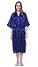 Produktbild HonourSport Damen Morgenmantel aus Satin langer Kimono Bademantel Nachtwäsche einfarbig mit Taschen