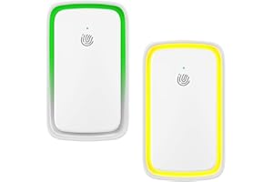 KSLDNZMA 2 Pack Air Ionizers for Home Negative Ion Air Purifier Plug In with Nightlight Quiet Air Cleaner for Bedroom, Office, Kitchen, Portable Air Filter Odor, Smoke Dust, Pets