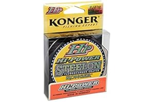 Konger Hilo de pesca HP HI-Power recubierto de fluorocarbono, bobina de 150 m, 0,14 mm - 0,30 mm