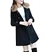 Produktbild Kingko® Winter Mantel Damen,Langer Mantel Revers Parka Jacke StrickjackeOutwear Mäntel Sunday Herbst Oberbekleidung Freizeit Outwear Parka Knopf Cardigan Slim Winterjacke (L, Schwarz)