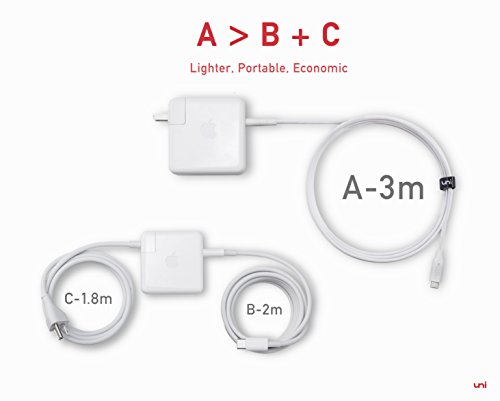 USB-C to USB-C Cable (3m) - uni USB-C Charge Cable [5A] for MacBook Pro 2017 & 2016, MacBook 2017 & 2016 & 2015, Pixel, Nexus 5X / 6P and More - White