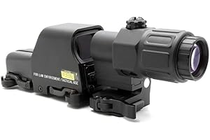 AIMSNIPER 553 mira holográfica de punto rojo verde y lupa G33 3X con interruptor a lado, montaje rápido desmontable, liberación rápida, mira de reflexión óptica, aluminio CNC