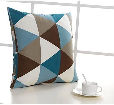 8/29 Set of 4 Modern Style High Quality Geometric Printing Pillow Cover (16*16 inch) , No-Blue