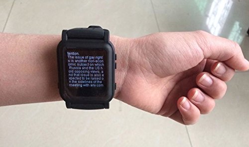 Reloj chuleta electrónico con botón de emergencia (Negro)