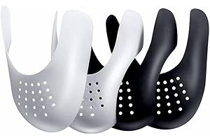 LATRAT 2 pary Tarcza do butów, Przeciwzmarszczkowe buty Ochraniacz fałd, przed fałdami butów, zapobiegają wgnieceniom buty do koszykówki, 40-50, Czarny i biały, L