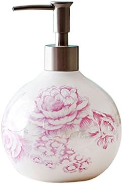 soap dispenser, ceramic hand washing bottle, Continental emulsion bottle, creative split packing, shower bottle, bottle 10*17 cm,Pink