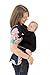 Baby Wrap Carrier | Charcoal Black | Suitable for Newborns to Toddlers | With Carry Case | One Size Fits All | Comfy & Soothing for Babies | Strong & Stretchy Cotton / Spandex Blend | Sling Carrier