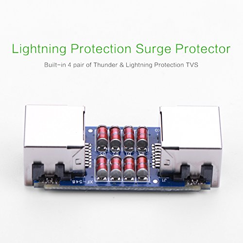 UGREEN Cat6 Netzwerkadapter RJ45 8P8C Netzwerkkabel Verbinder Kupplung Netzwerkkoppler geschirmt Buchse auf RJ45 Buchse Blitzschutz Rund Weiß (Eins Stück) - 5