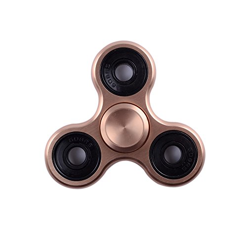 Tri Fidget Hand Spinner Stress Relief Toy, EDC Fidget Spinner Durable High Speed Stainless Steel Bearing Stress Reducer Fidget Hand Finger Toy Time Killer For ADD / ADHD / Anxiety and Autism Adult Children, Gold Tri Fidget Hand Spinner Stress Relief Toy, EDC Fidget Spinner Durable High Speed Stainless Steel Bearing Stress Reducer Fidget Hand Finger Toy Time Killer For ADD / ADHD / Anxiety and Autism Adult Children, Gold