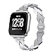 Produktbild Uhrenarmband für Fitbit Versa Lite Armband, Uhrenarmband Edelstahl Metall Armband Ersatz Band Unisex Metallarmband für Fitbit Versa Lite (Silber)