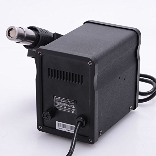 Voilamart 858D Lötstation Klein Entlötstation Digital Temperaturgeregelt Regelbar Heissluftpistole Set Profi für Platinen Handy Mobil mit Temperaturanzeige 100~450℃ LED Digitalanzeige 640W mit Zubehör - 3