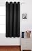 Deconovo Solid Curtain Ring Top Curtain Thermal Insulated Blackout Curtain for Bedroom 140x180 cm Black 1 Panel