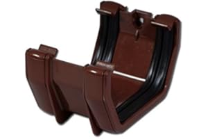 MARSHALL TUFFLEX Brown Square Guttering and Downpipe - Gutter and Pipe Fittings - Union Bracket