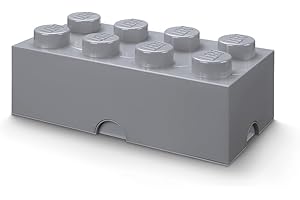 ROOM COPENHAGEN LEGO kamień do przechowywania, 8 wypustek, pudełko do przechowywania, 12 l, szare