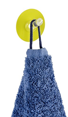 Wenko 21798100 Static-Loc Haken mittelgroß, Befestigen ohne bohren, Kunststoff, 5 x 2,5 x 5 cm, gelb - 3