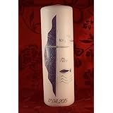 Konfirmationskerze K-94l in vers. Farben inkl. Namen und Datum - auch zur Kommunion