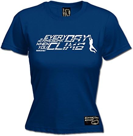 Adrenaline Addict - Women's Everyday Is An Awesome Day Climb Rock Climbing T Shirt Climb Bouldering Tee Climber Gloves Gear Birthday Gift Christmas Present - FITTED T-SHIRT