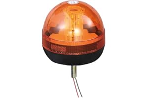 Maypole 12/24V 40x3W LED Amber Flashing Warning Single Bolt Fixing Beacon Vans, Tractors, Recovery Vehicles, Forklifts