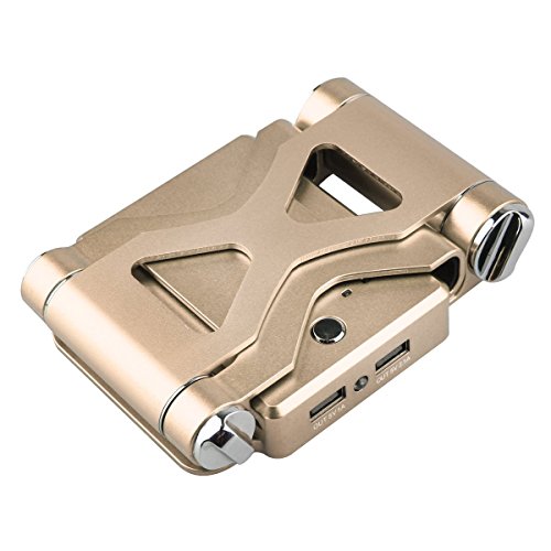 ULTRICS® Einstellbare Aluminium Handy Stand mit 10000mAh Dual USB Powerbank, 270 Grad Drehen Multi Betrachtungswinkel Handy-Standplatz, Desktop-Lade-Dock für iPhone iPad Samsung Galaxy Sony Xperia HTC LG iPod Nokia Tablet für Home Office Küche - 8