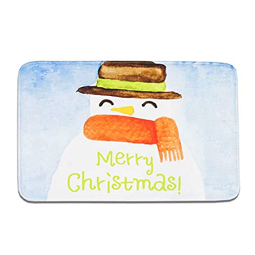 Alfombras de Navidad, Alfombras de entrada antideslizante Feliz Navidad Papá Noel Muñeco de nieve Reno Alfombras de felpa impresas para la sala de estar Dormitorio Cocina (40 * 60cm) (Style A)