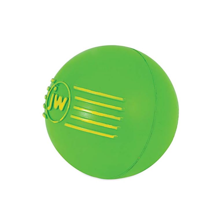 JW Isqueak Ball Medium By Squealing Thick Rubber Ball For Dogs, M