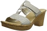 Absatz: ca. 7 cm, Plateau Rieker 66082, Damen Clogs & Pantoletten, Beige (perle 60), EU 42