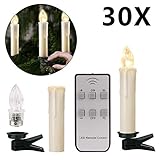 Kerzen 10,05 cm hoch, ca. Ø1,8 cm,Tropfendesign beige, LED-Lichtfarbe: warmweiß