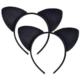 Aro de pelo especial: este conjunto de lazos para el cabello está en forma de orejas de gato, lo que te hace ver más encantador y lindo, adecuado para niños, niñas, mujeres y mujeres