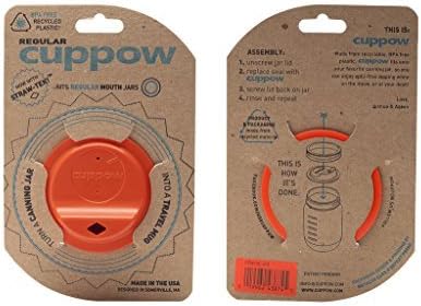 Cuppow Canning Jar Drinking Lid - Regular Mouth - Coral by Cuppow