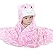 Produktbild Mture Bademantel mit Kapuze Microfaser, Baby Badehandtuch mit Kapuze,Badetuch Babydecke für Baby Kleinkinder Kids, kuscheliger Duschtuch Badeponcho - Warm und kuschelig (Rosa Bär)