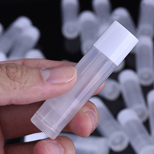 eBoot 50 Stück Lippenpflege Leere Behälter Klare Rohr mit Verdreht Ende und Ober Kappe, 3/ 16 Unzen ( 5,5 ml) - 4