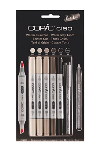 COPIC Hobbymarker ciao 5+1 Set, warme Graut?ne 4013695261737