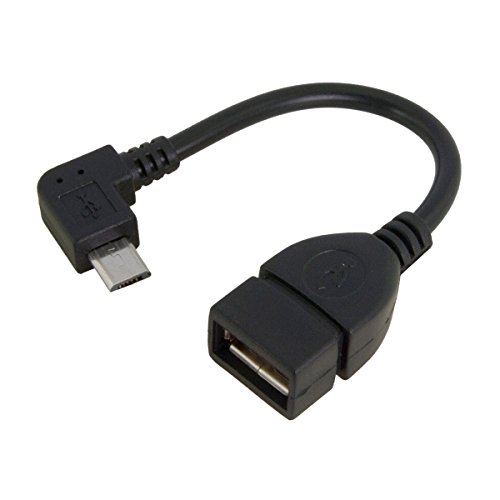 kwmobile Micro USB auf USB 2.0 Adapter 90° Winkelstecker für Samsung Galaxy Tab 4 10.1 T530 / T531 / T535 in Schwarz - 2