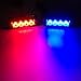 Produktbild Linchview 2 x 4 LED 24 Watt 12V Auto Warnleuchten Strobe Blitzlicht Blinkend Licht Cargo Truck Strobe Leuchten mit Schalterkabel und Montagewinkel 7 Blitzmuster (1 Paar LED Licht) (Rot-Blau)
